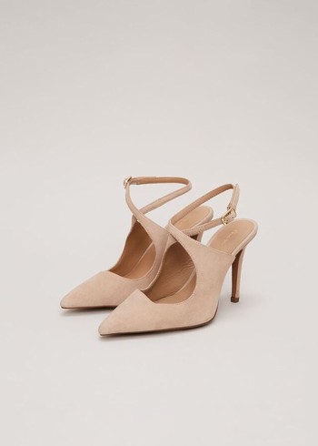 Phase Eight Cross Overs Heels Cream USA | 8743521-CO